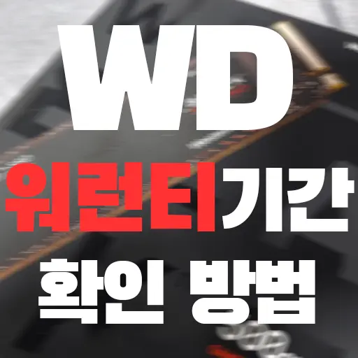 WD 웨스턴디지털 보증기간 Warranty 기간 조회