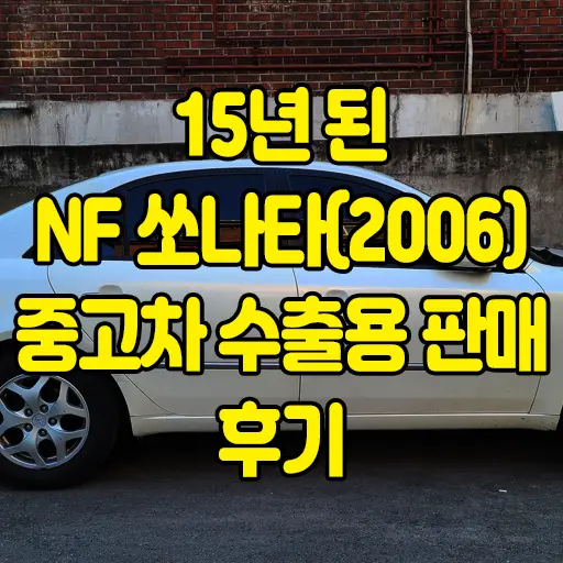 15년 된 NF쏘나타(2006년식) 중고차 해외 수출 판매후기