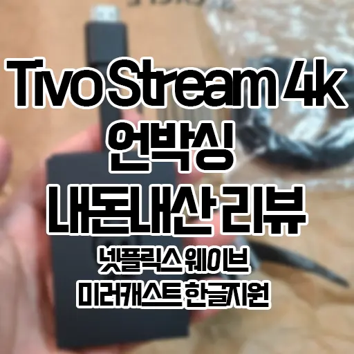 Tivo Stream 4k 넷플릭스 웨이브 미러캐스트 한글지원 내돈내산 리뷰