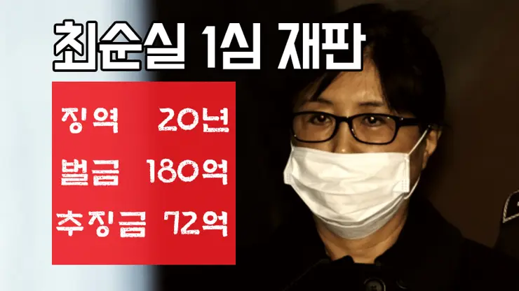 최순실 1심 징역 20년, 박근혜 정부 비선실세 국정농단 주범