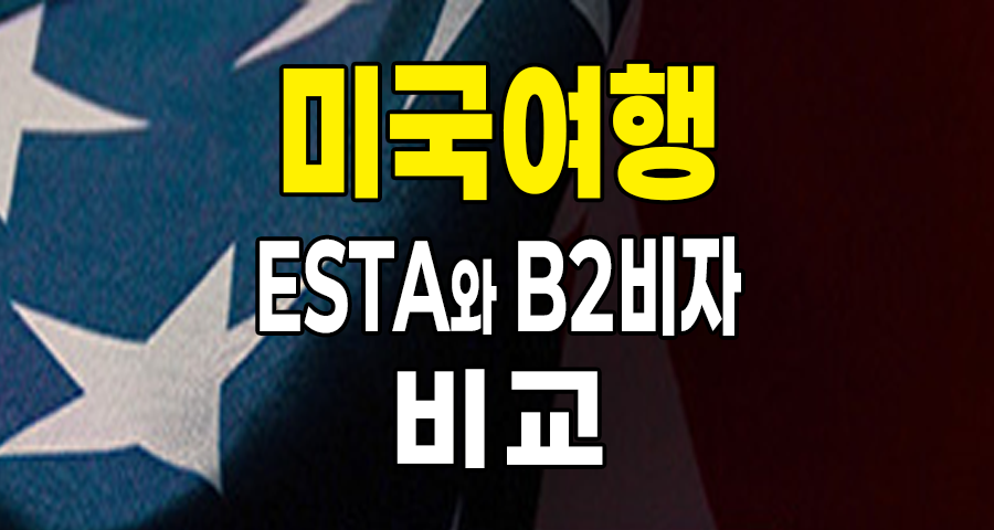 미국 여행을 위한 입국 허가 유형 ESTA와 B2 비자 비교