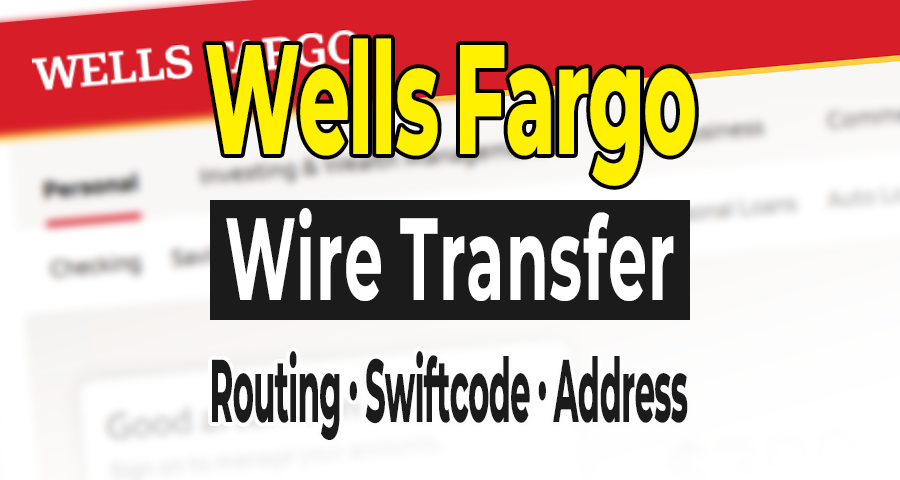 Wells Fargo 국제 송금 Routingnumber, Swiftcode and Address