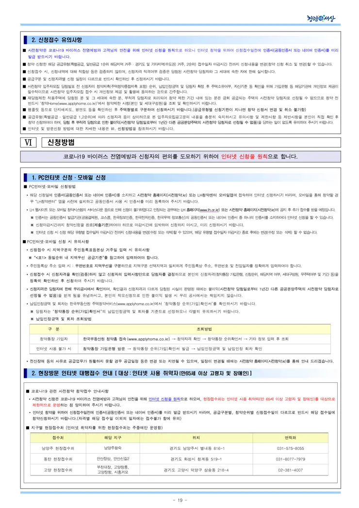 2021년 사전청약 4차지구 공공분양주택 입주자모집공고